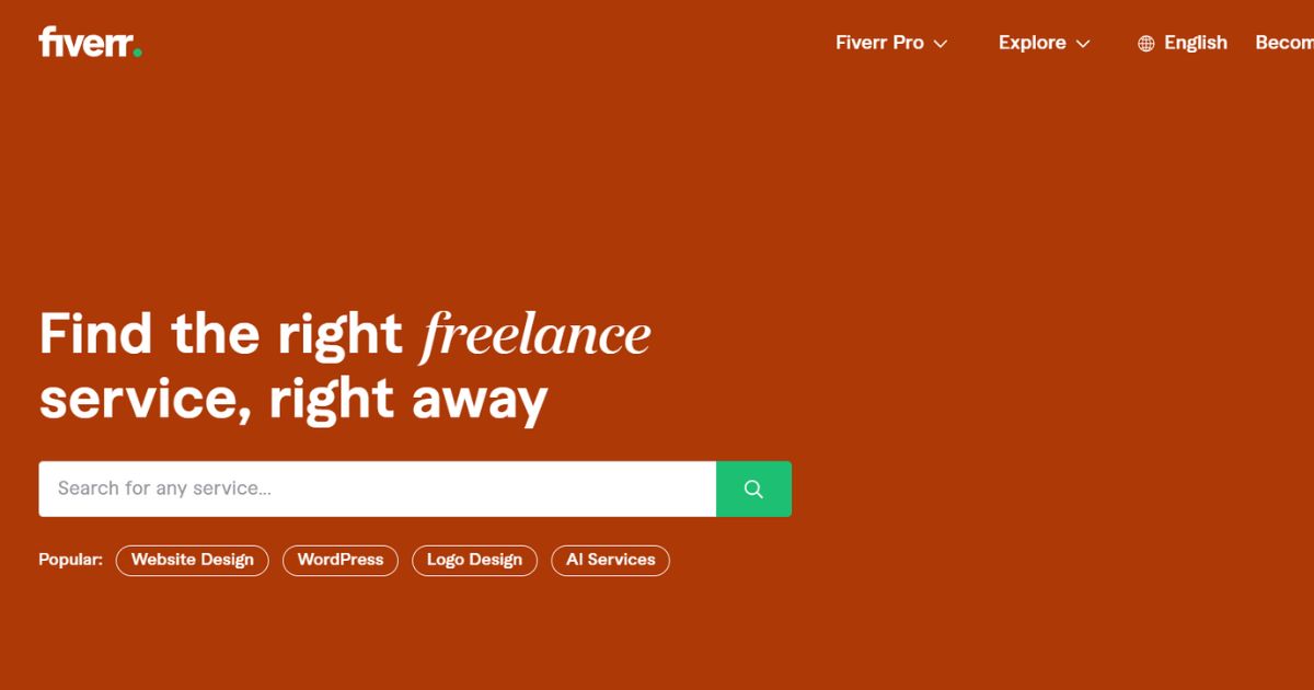 web freelancer nước ngoài - fiverr