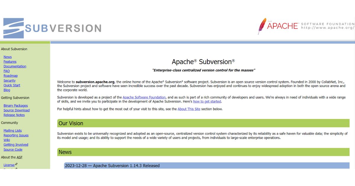 Subversion - một loại version control system phổ biến