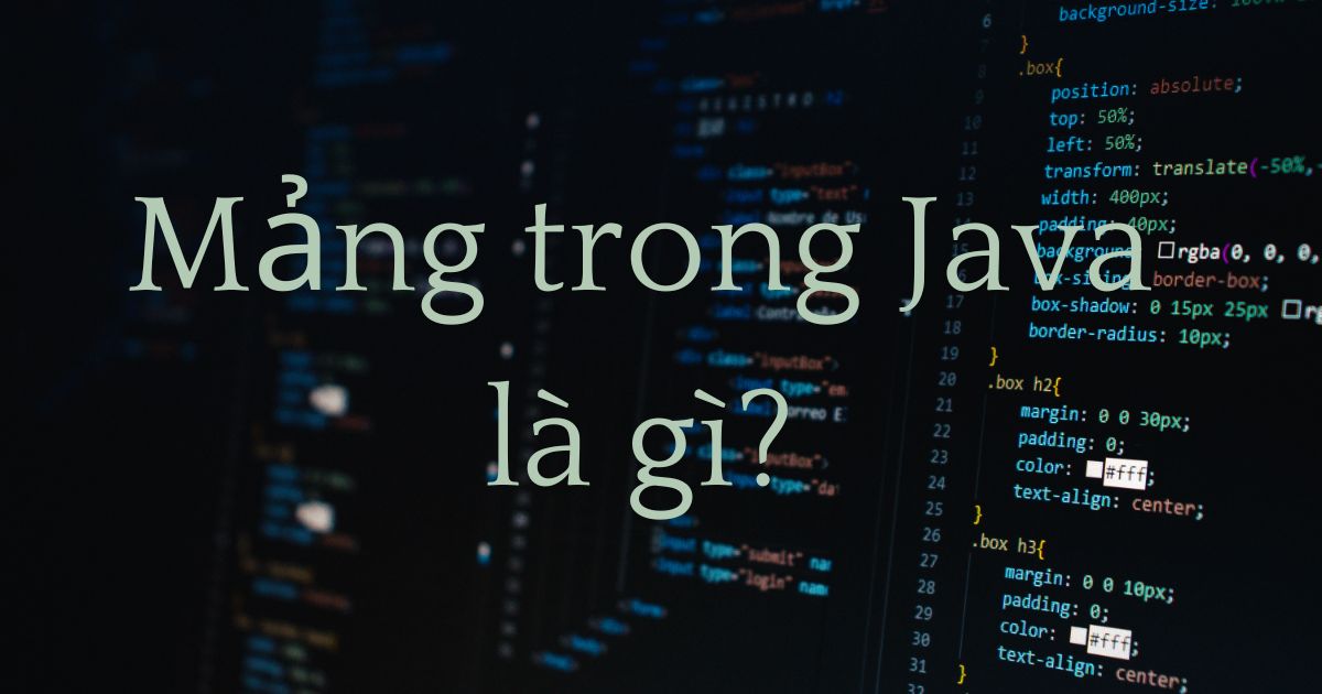 mảng trong java là gì